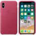 Kožený kryt na iPhone X / Xs – fuchsiový (rozbaleno)